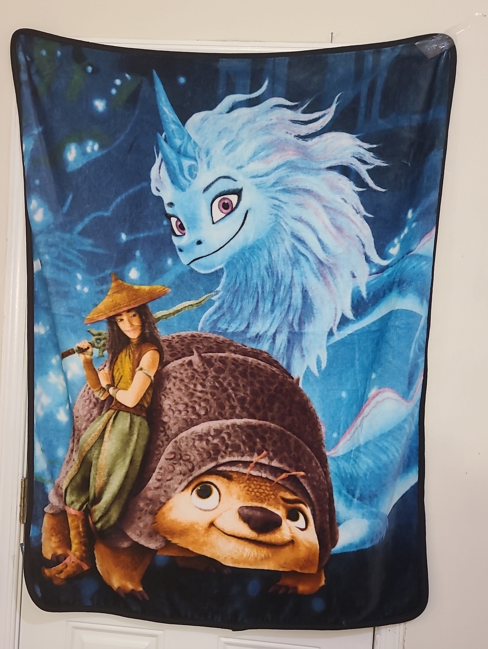 Kids Blue Dragon & Adventure Character Blanket - Official Style
